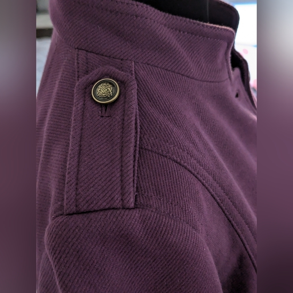 Talbots Purple Jacket military style size 4 - Picture 4 of 11